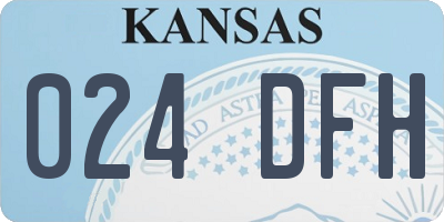 KS license plate 024DFH