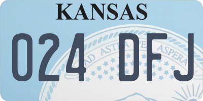 KS license plate 024DFJ