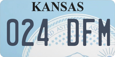 KS license plate 024DFM