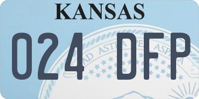 KS license plate 024DFP
