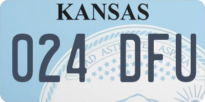 KS license plate 024DFU