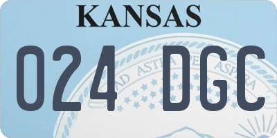KS license plate 024DGC