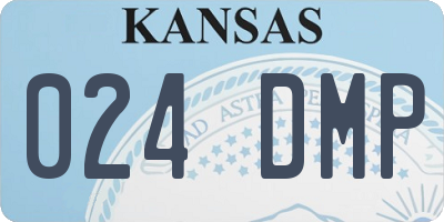 KS license plate 024DMP