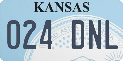KS license plate 024DNL