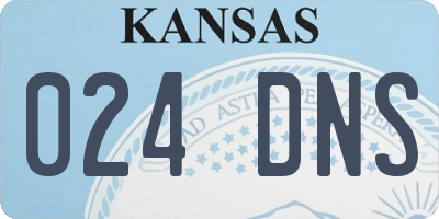 KS license plate 024DNS