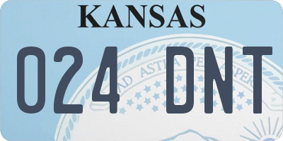 KS license plate 024DNT