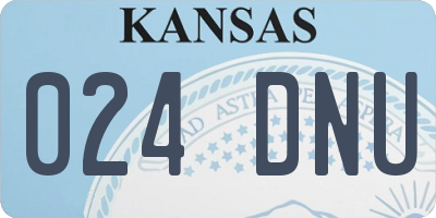 KS license plate 024DNU