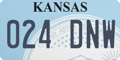 KS license plate 024DNW