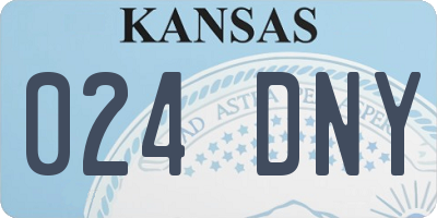 KS license plate 024DNY