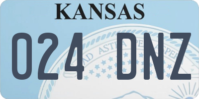 KS license plate 024DNZ