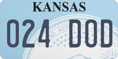 KS license plate 024DOD