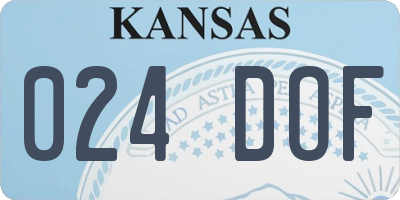 KS license plate 024DOF