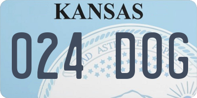 KS license plate 024DOG