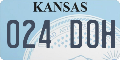 KS license plate 024DOH
