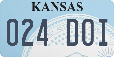KS license plate 024DOI