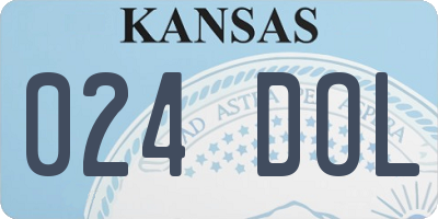 KS license plate 024DOL