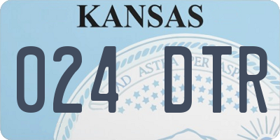 KS license plate 024DTR