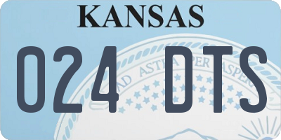 KS license plate 024DTS