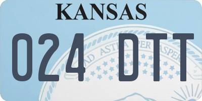 KS license plate 024DTT