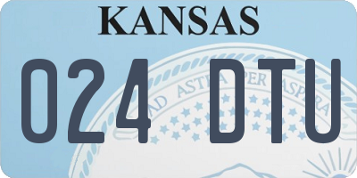 KS license plate 024DTU