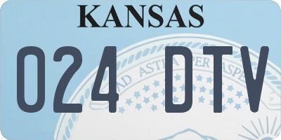 KS license plate 024DTV