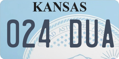 KS license plate 024DUA