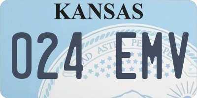 KS license plate 024EMV