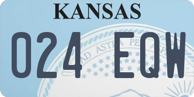 KS license plate 024EQW