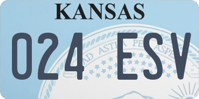 KS license plate 024ESV