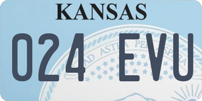 KS license plate 024EVU