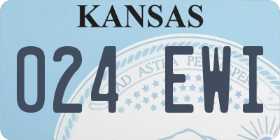 KS license plate 024EWI