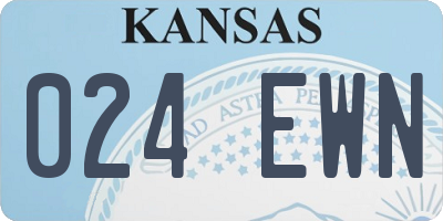 KS license plate 024EWN