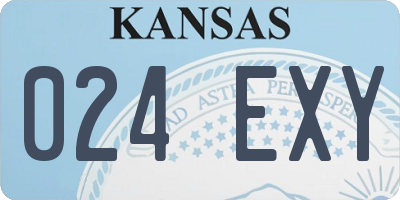 KS license plate 024EXY