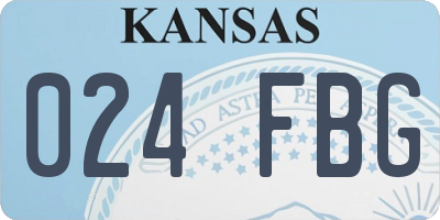 KS license plate 024FBG