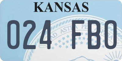 KS license plate 024FBO