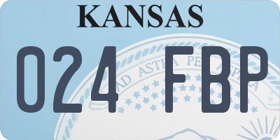 KS license plate 024FBP
