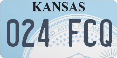 KS license plate 024FCQ