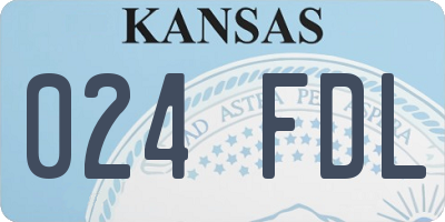 KS license plate 024FDL