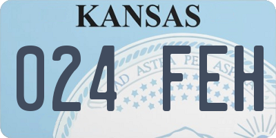 KS license plate 024FEH