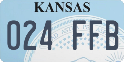 KS license plate 024FFB