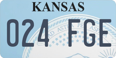 KS license plate 024FGE