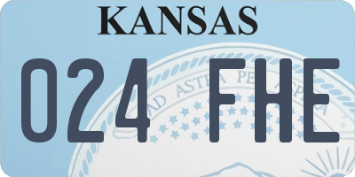 KS license plate 024FHE