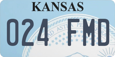 KS license plate 024FMD