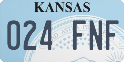 KS license plate 024FNF