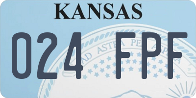 KS license plate 024FPF