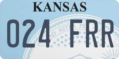KS license plate 024FRR