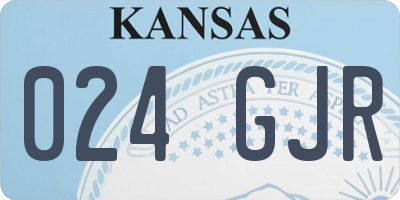 KS license plate 024GJR
