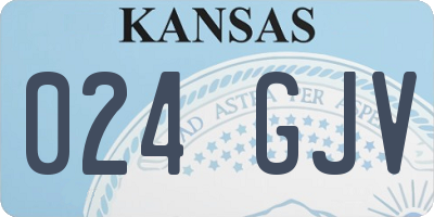 KS license plate 024GJV