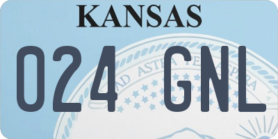 KS license plate 024GNL