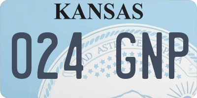 KS license plate 024GNP